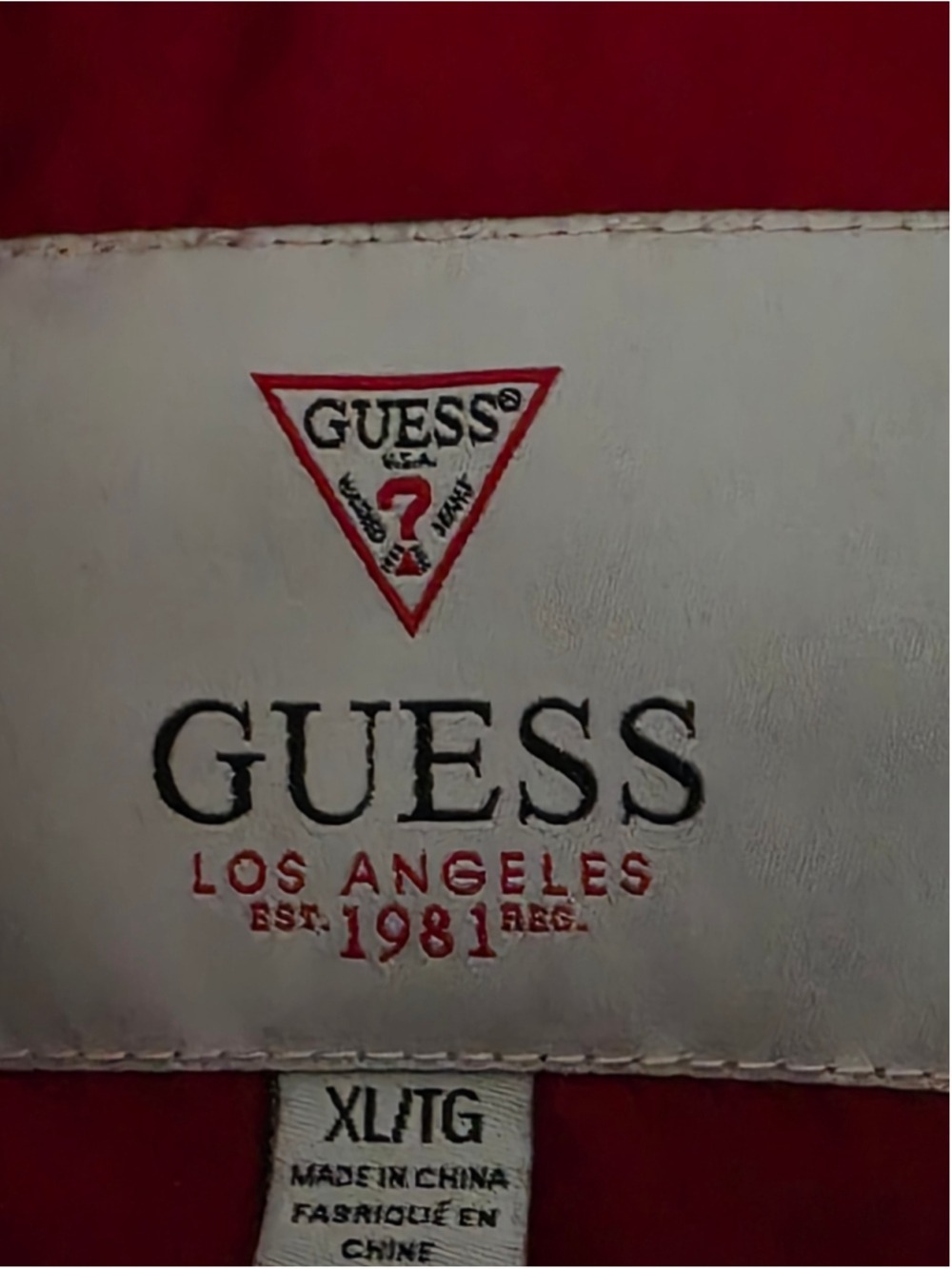 GUESS Women's Red Quilted Puffer Jacket XL - Picture 7 of 7
